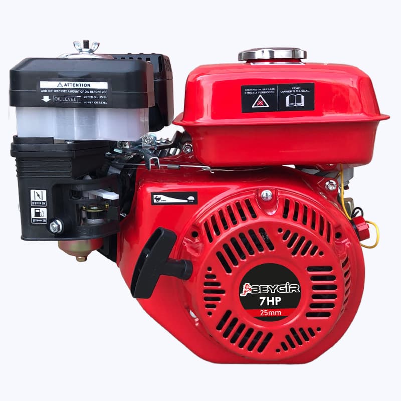 Benzinli Motor Yatay Milli Frezeli 25 mm 7.5 HP